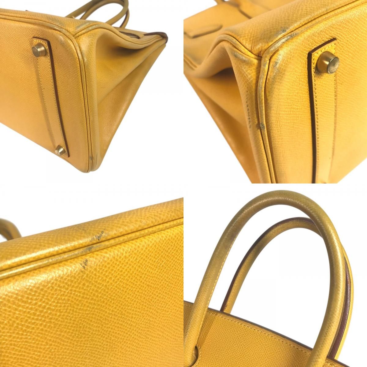 Hermes Handbag Birkin 35 Leather Jaune Yellow — view 7