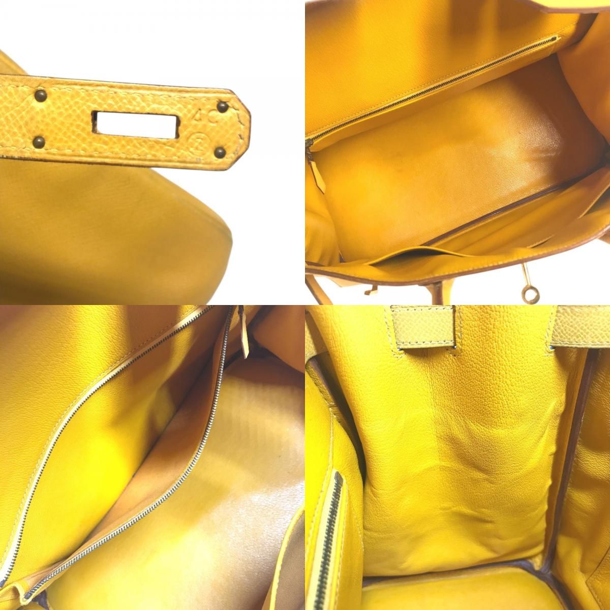 Hermes Handbag Birkin 35 Leather Jaune Yellow — view 8