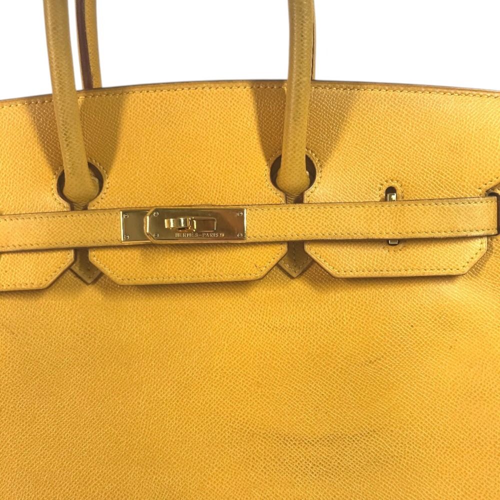 Hermes Handbag Birkin 35 Leather Jaune Yellow — view 5