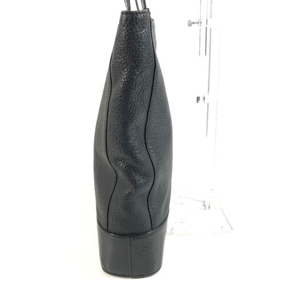Versace Shoulder Bag Sunburst Logo Leather Black — view 4