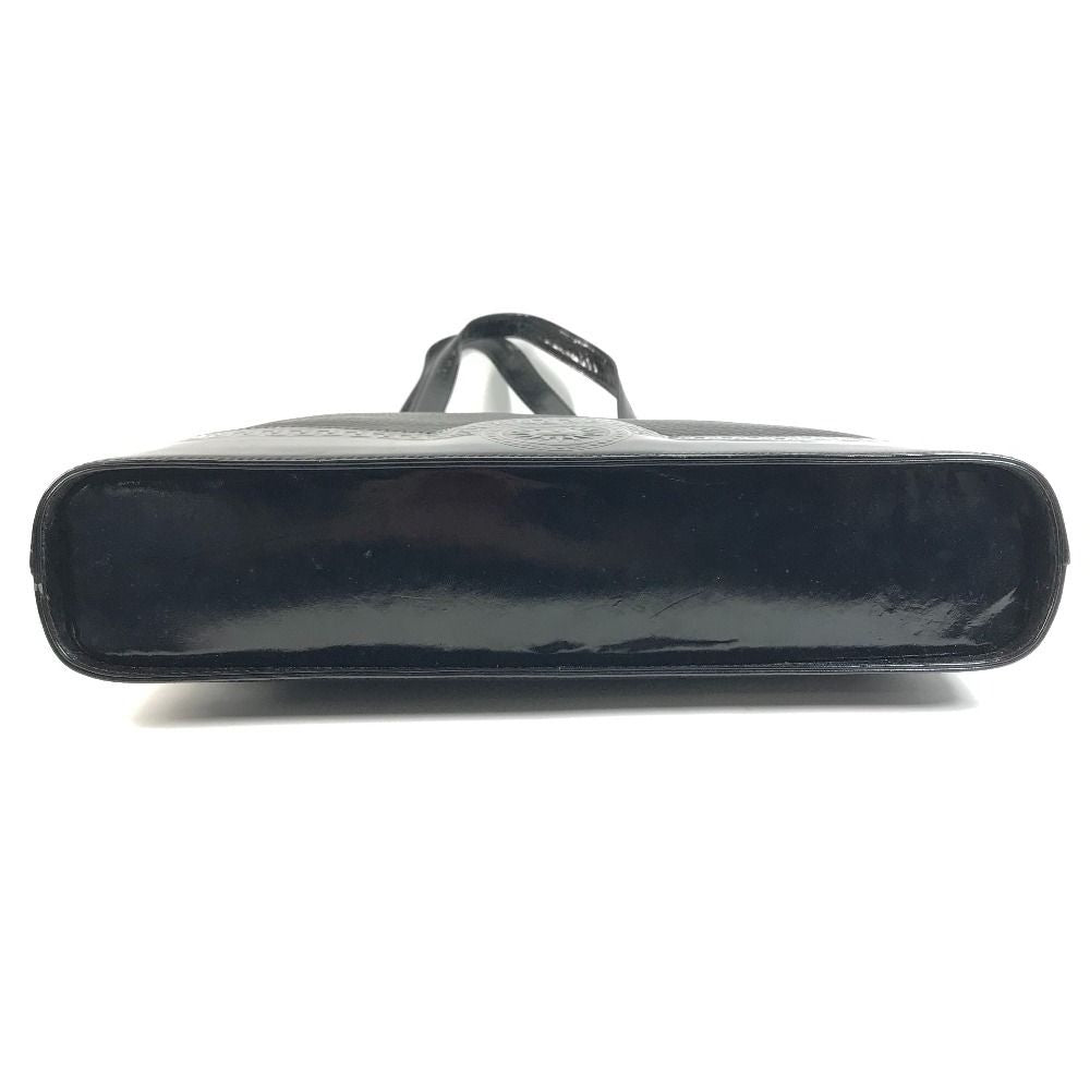 Versace Shoulder Bag Sunburst Logo Leather Black — view 5