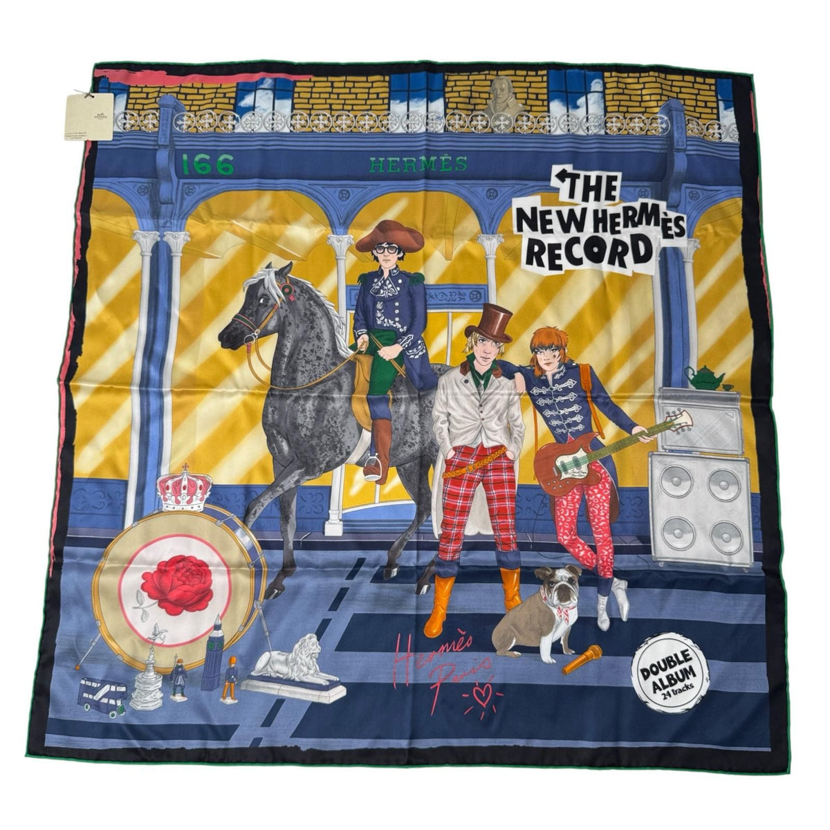 Hermes Carre 70 Silk Scarf New Herme Code Horse