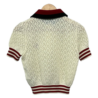 Gucci Short Sleeve Polo Shirt XXS XS Ivory Green — view 2