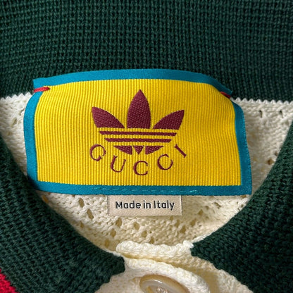 Gucci Short Sleeve Polo Shirt XXS XS Ivory Green — view 4