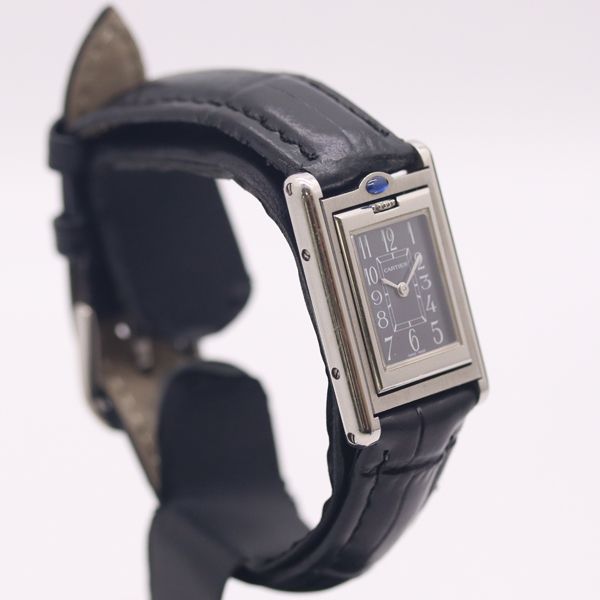 Cartier Tank Basculant Navy Dial Watch — view 4