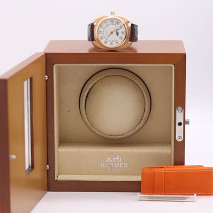 Hermes Dressage Automatic Date Moon Phase Silver Shell Dial Watch — view 5