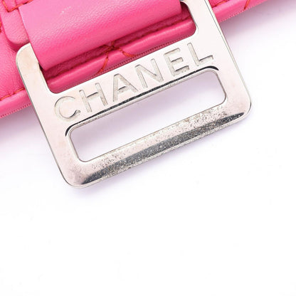 Chanel Clutch Quilted Fuchsia Pink Lambskin — view 6