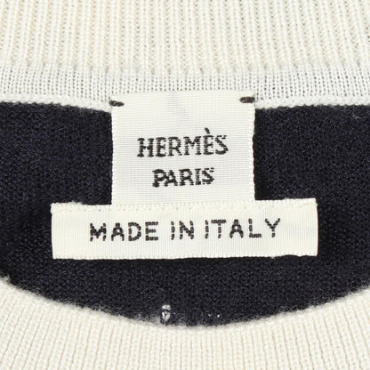 Hermes Knit Chaine D'ancre Shoulder Button Cashmere Silk Sweater — view 3