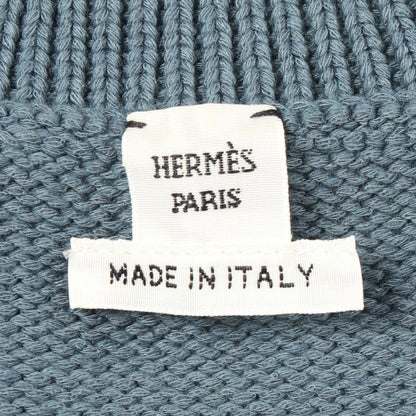 Hermes Knit Candy Libris Cropped Cotton Silk Sweater — view 3