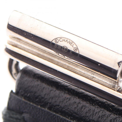 Chanel Bangle CC Logo Black Leather Bracelet — view 4