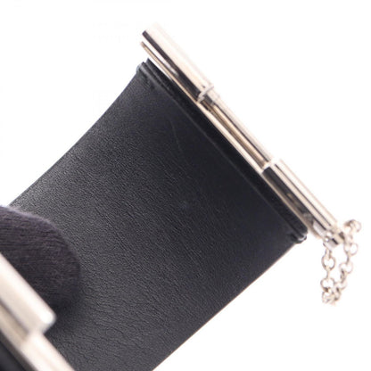 Chanel Bangle CC Logo Black Leather Bracelet — view 7