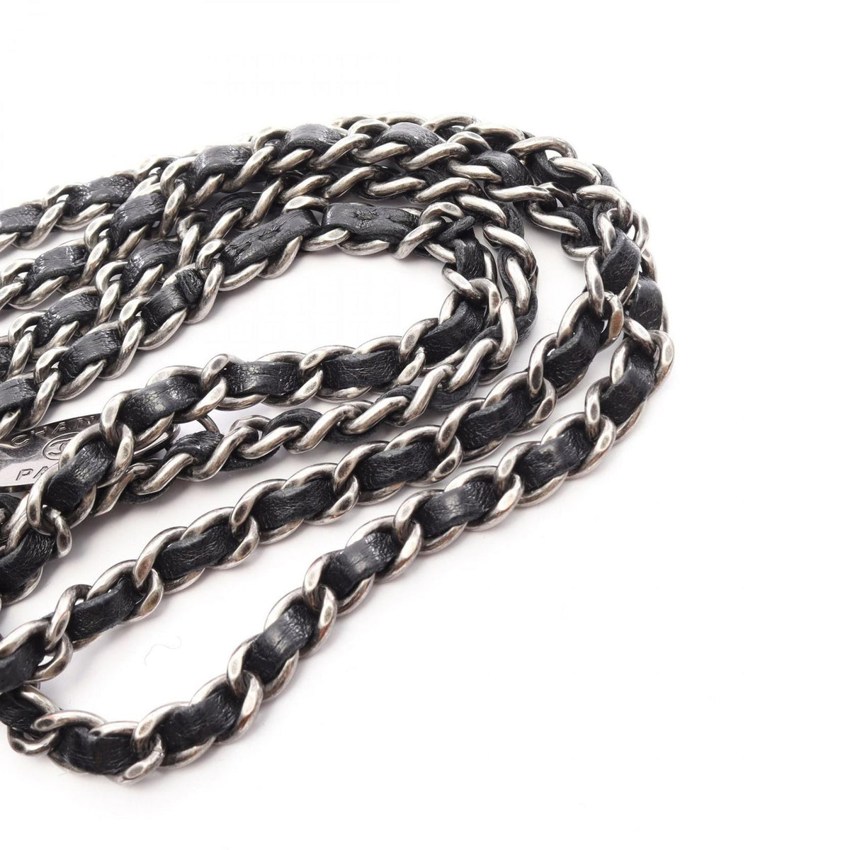 Chanel Shoulder Bag Quilted Edelweiss Black Wool Chain — view 6