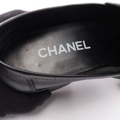 Chanel Loafers CC Logo Platform Black Leather — view 5