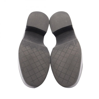 Chanel Loafers CC Logo Platform Black Leather — view 4