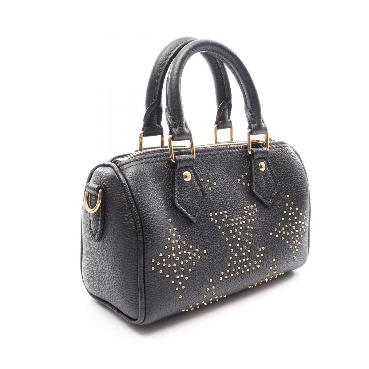 Louis Vuitton Handbag Nano Speedy 2-Way Noir Leather — view 2