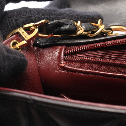 Chanel Shoulder Bag Quilted Diana Flap Black Lambskin Chain — view 6