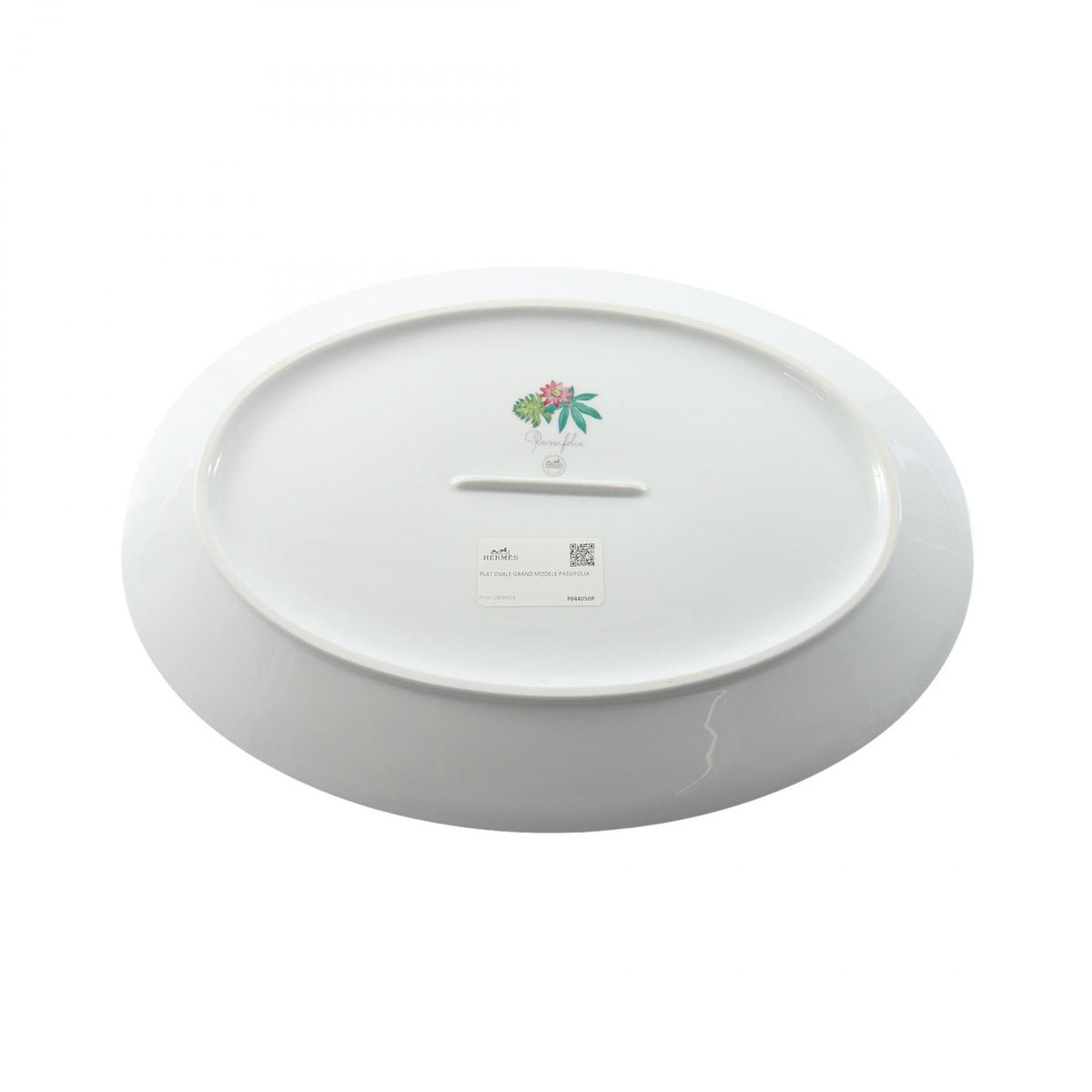 Hermes Tableware Oval Platter Passifolia GM Leaf — view 2