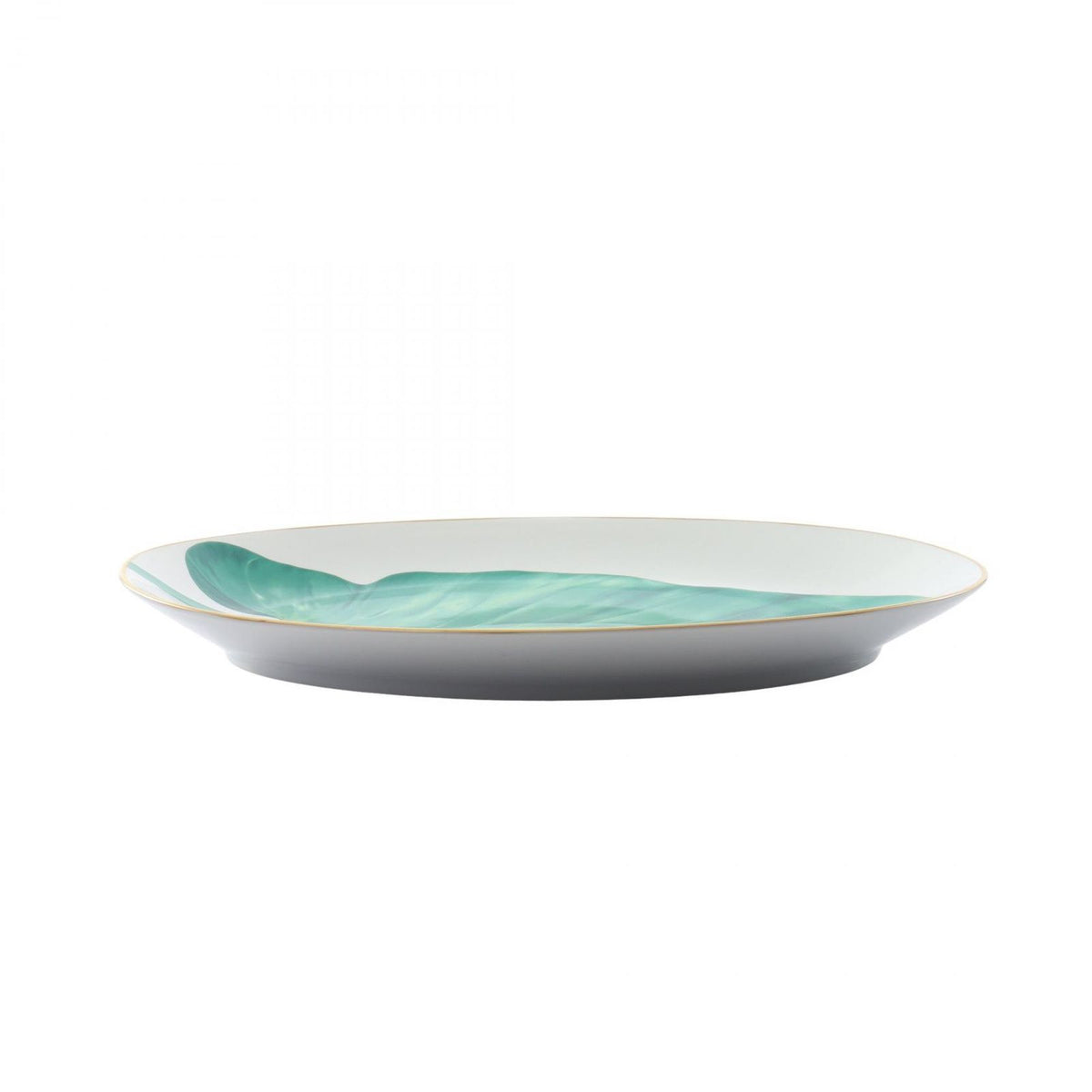 Hermes Tableware Oval Platter Passifolia GM Leaf — view 3