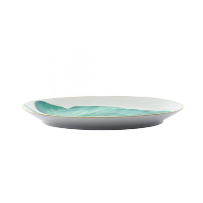Hermes Tableware Oval Platter Passifolia GM Leaf — view 3