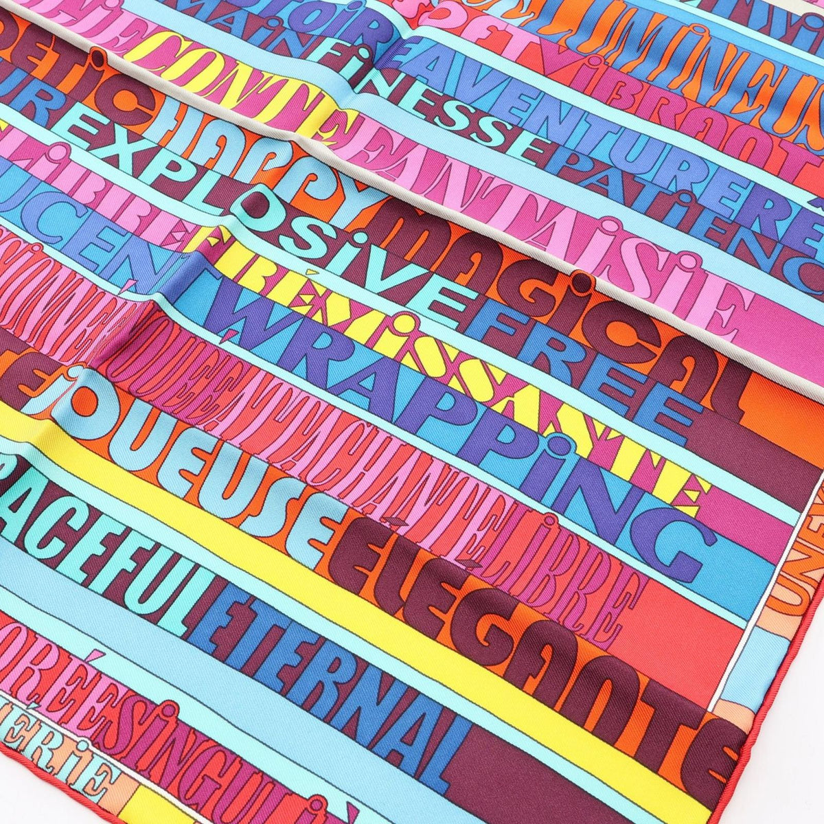 Hermes Scarf Petit Carre 40 Mots de Soie Silk — view 5