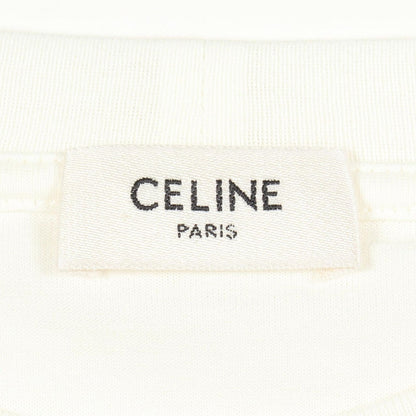 Celine Short Sleeve T-Shirt Logo Print Cropped Cotton — view 3