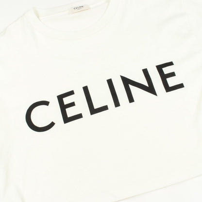 Celine Short Sleeve T-Shirt Logo Print Cropped Cotton — view 6