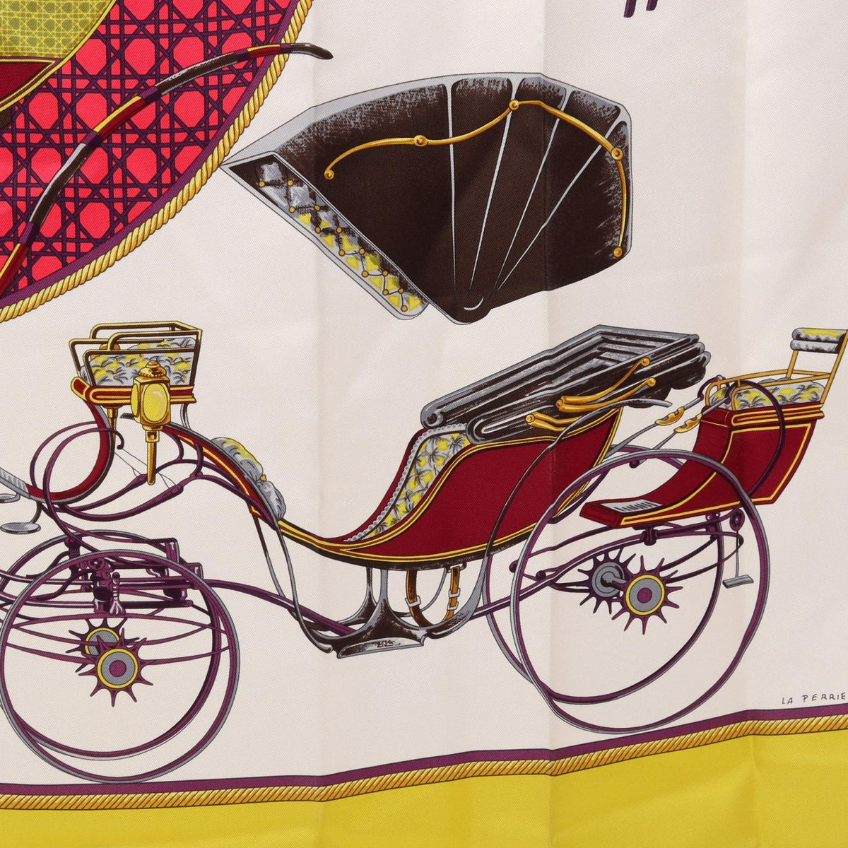 Hermes Scarf Carre 90 les Voitures Transformation Silk — view 5