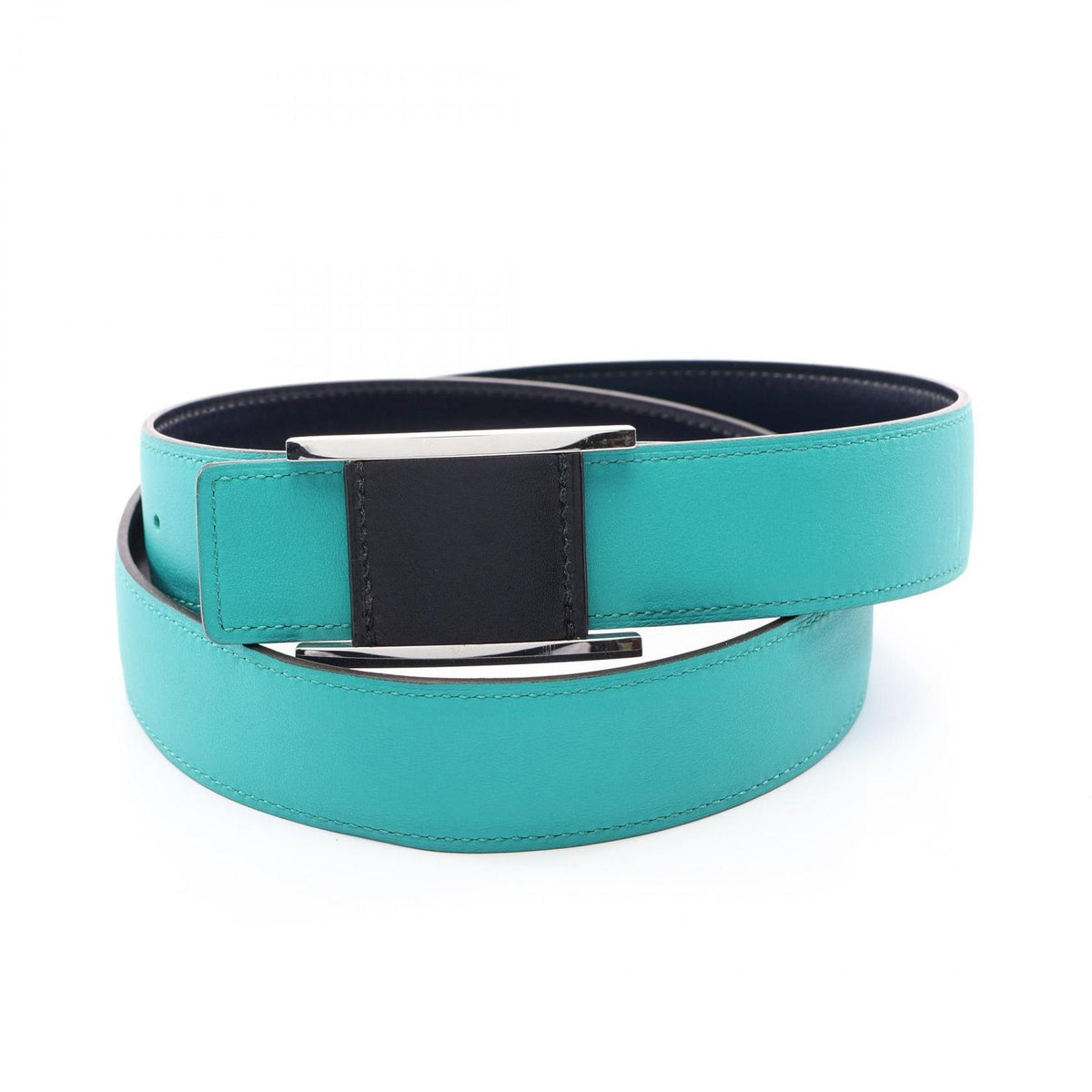 Hermes Belt Reversible Black Green Calfskin — view 5