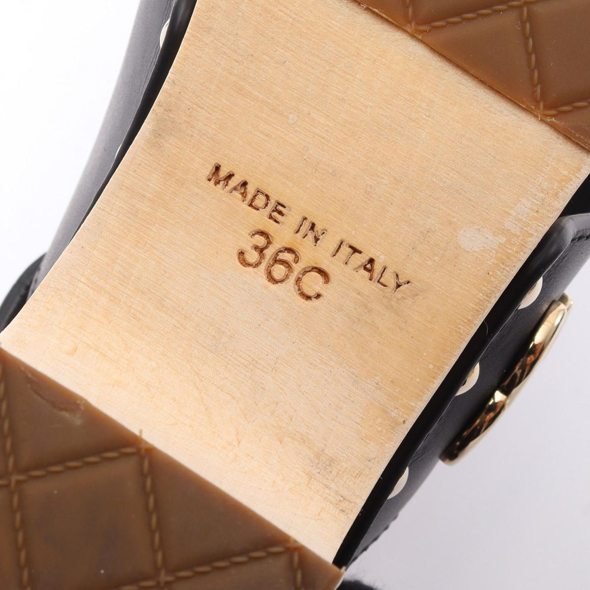 Chanel Sandals CC Logo Clover Wood Wedge Sole Leather — view 6