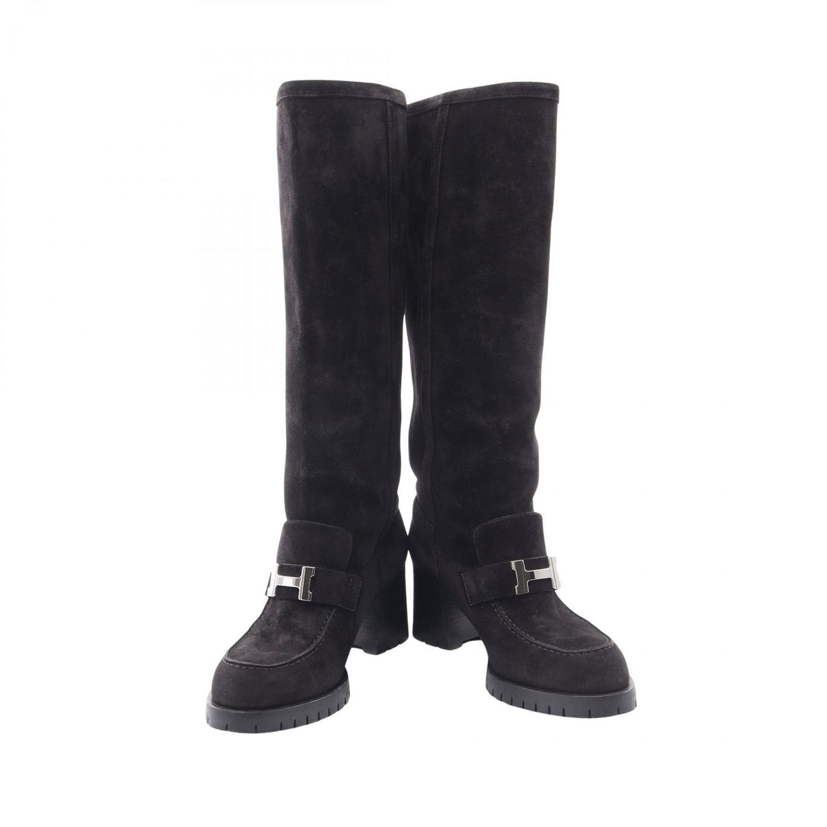 Hermes Boots Folie Long Black Suede — view 3