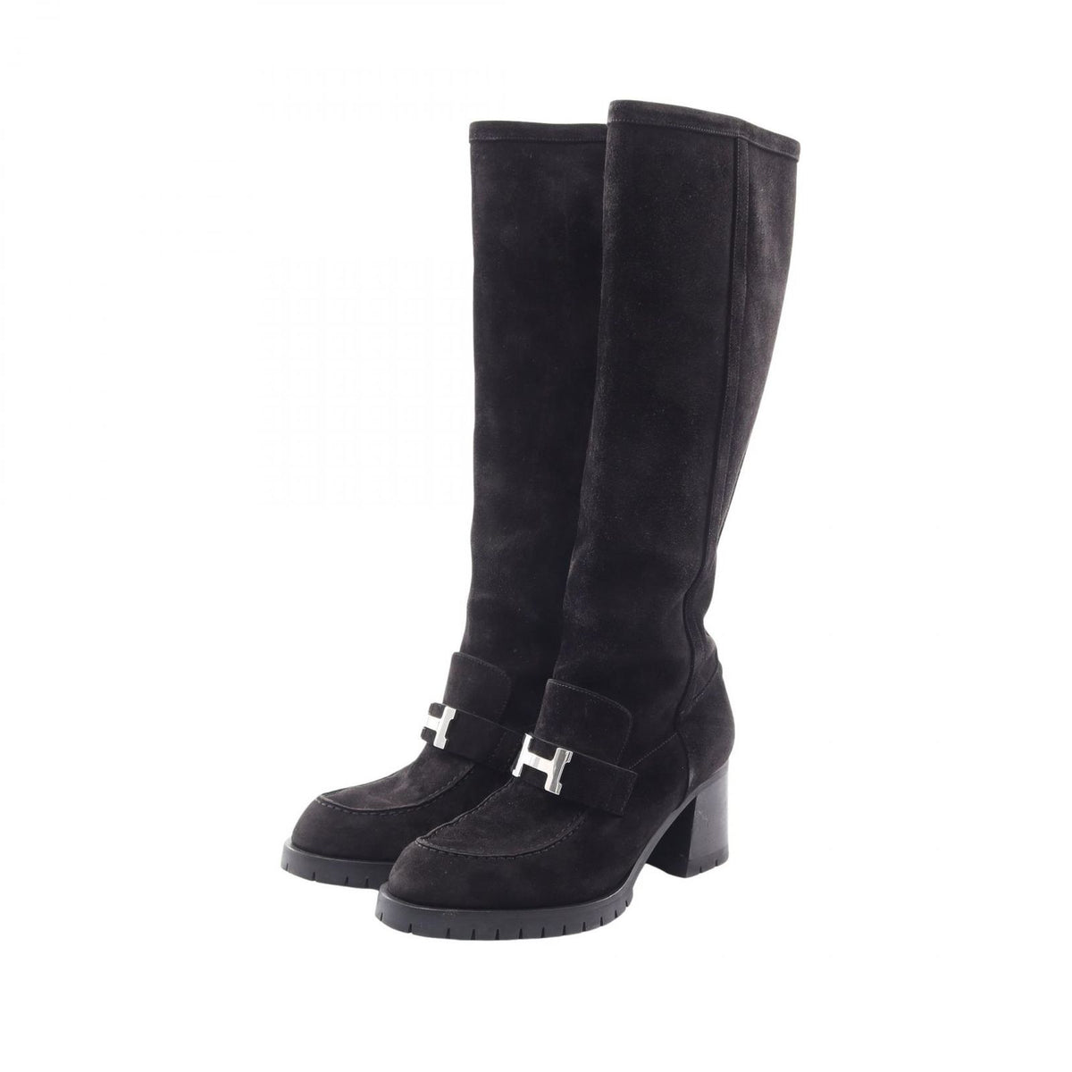 Hermes Boots Folie Long Black Suede