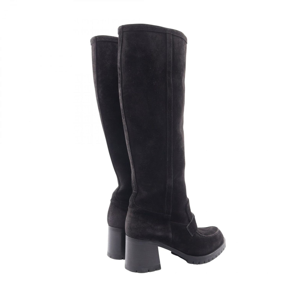 Hermes Boots Folie Long Black Suede — view 2