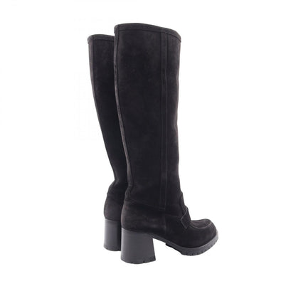 Hermes Boots Folie Long Black Suede — view 2