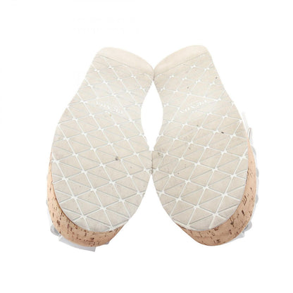 Prada Sandals Triangle Logo Platform White Rubber Wedges — view 4