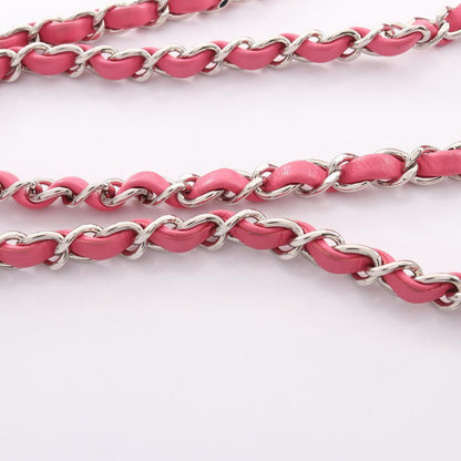 Chanel Shoulder Bag Mini Quilted Pink Lambskin Chain — view 8