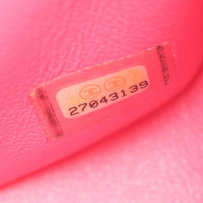 Chanel Shoulder Bag Mini Quilted Pink Lambskin Chain — view 5