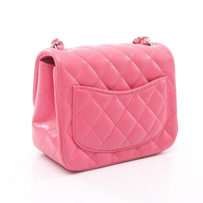 Chanel Shoulder Bag Mini Quilted Pink Lambskin Chain — view 2