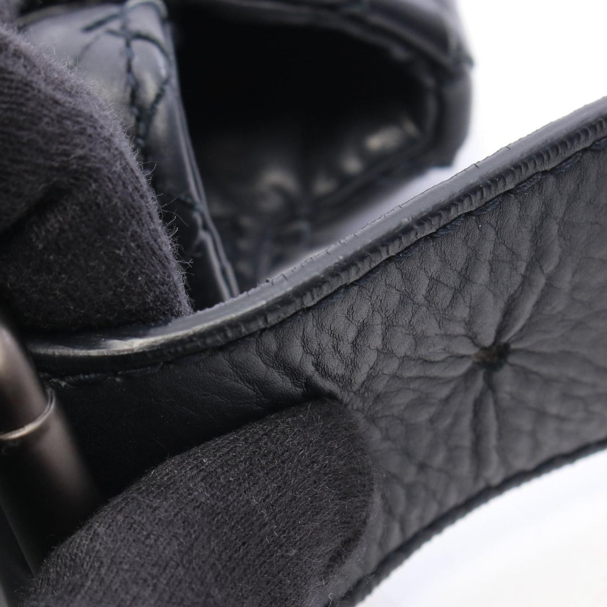 Bottega Veneta Shoulder Bag Intrecciato Dark Navy Leather — view 7