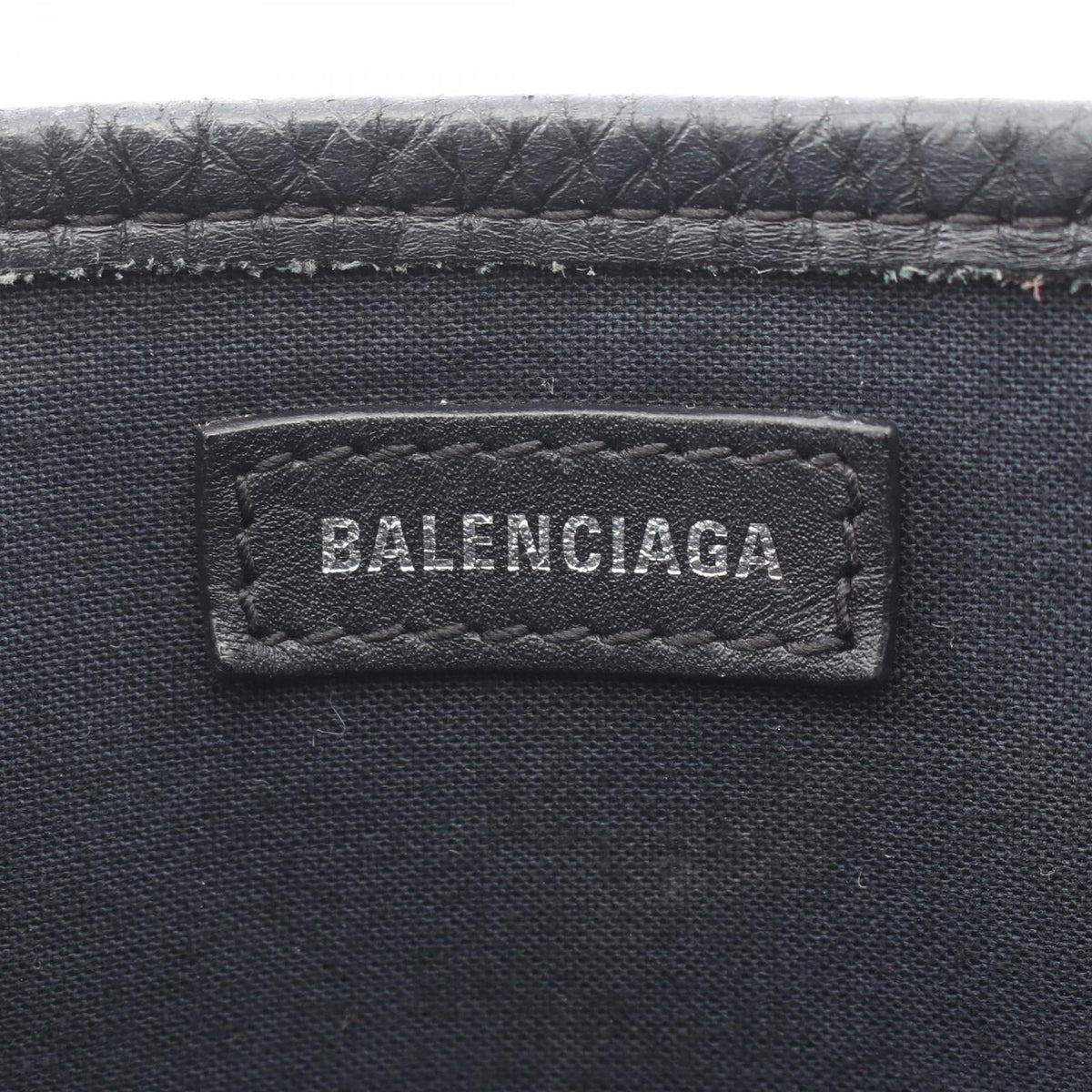 Balenciaga Handbag Navy Cabas XS Leather — view 4
