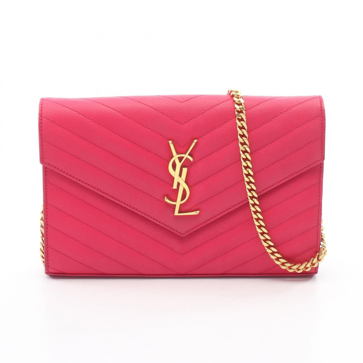 Saint Laurent Paris Shoulder Bag Cassandra Chic Leather Chain Wallet