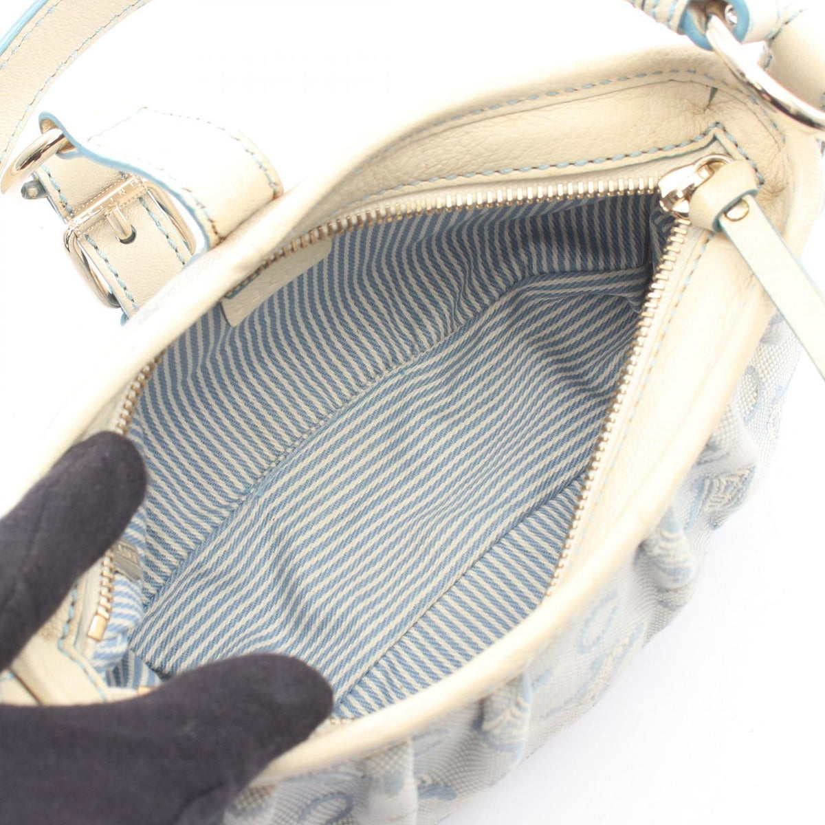 Celine Handbag Paris Macadam Canvas Leather — view 3