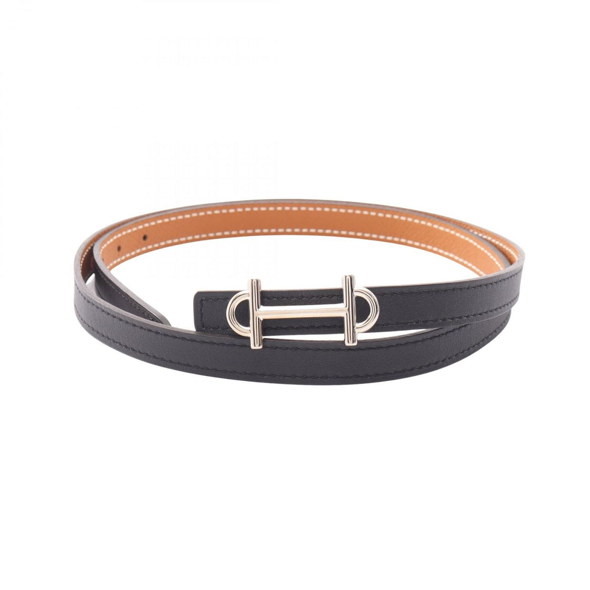 Hermes Belt Gamma Gold Noir Reversible Black — view 5