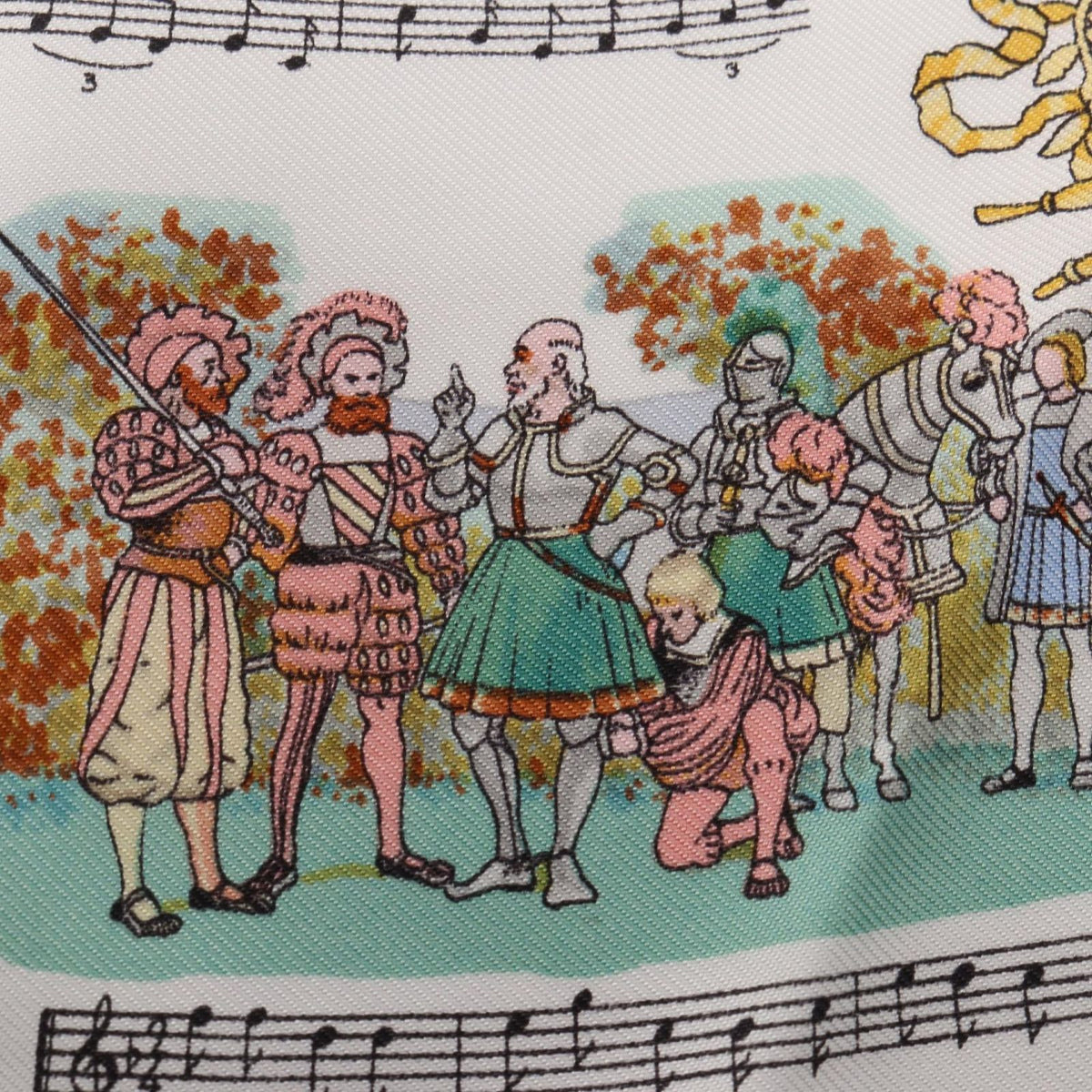 Hermes Scarf Petit Carre 45 Chansons de France Silk — view 6