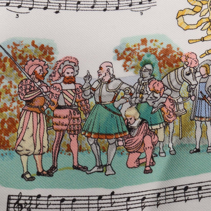 Hermes Scarf Petit Carre 45 Chansons de France Silk — view 6