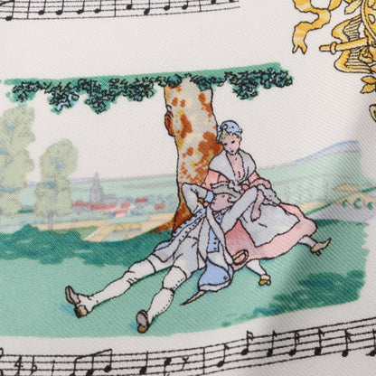 Hermes Scarf Petit Carre 45 Chansons de France Silk — view 7