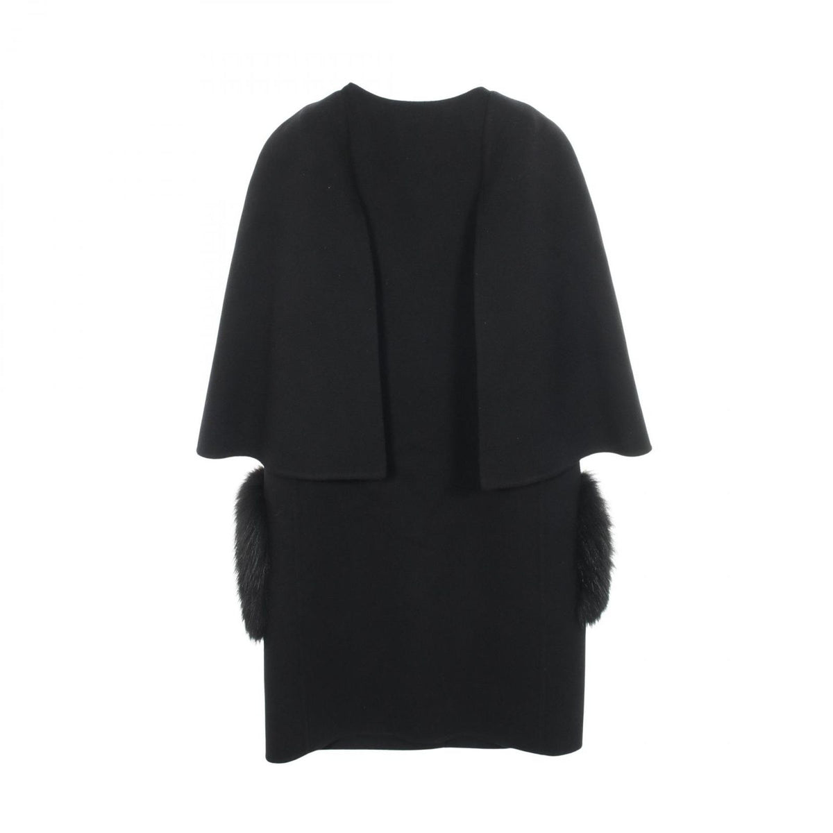 Fendi Fur Ribbon Cape Wool — view 2