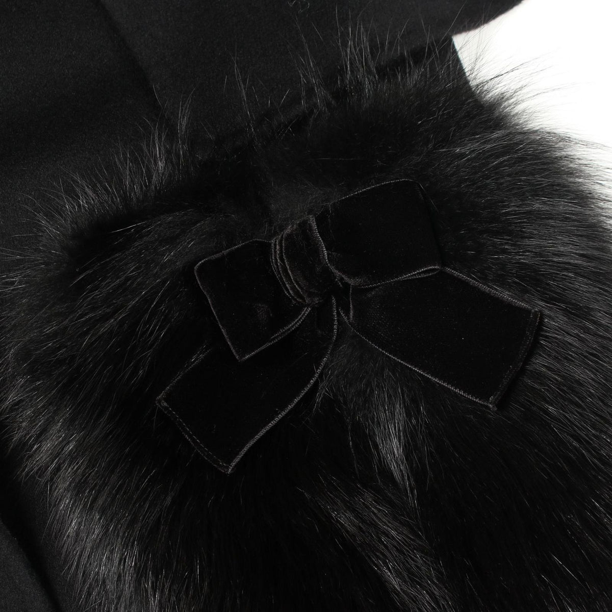 Fendi Fur Ribbon Cape Wool — view 6