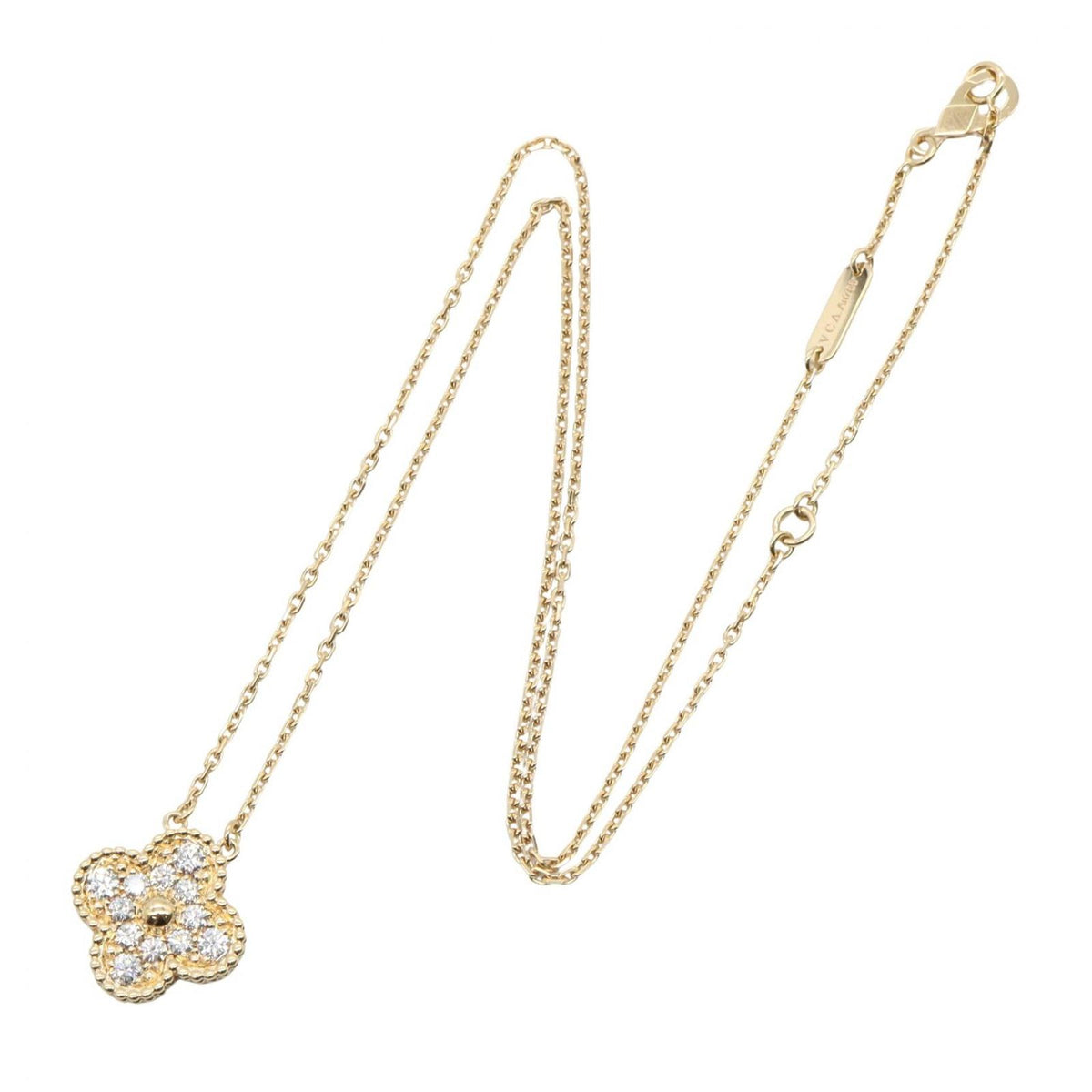 Van Cleef & Arpels Necklace Vintage Alhambra Diamond 42 18k — view 2