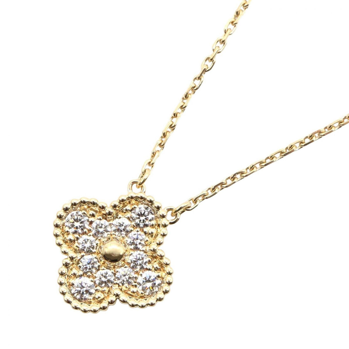Van Cleef & Arpels Necklace Vintage Alhambra Diamond 42 18k