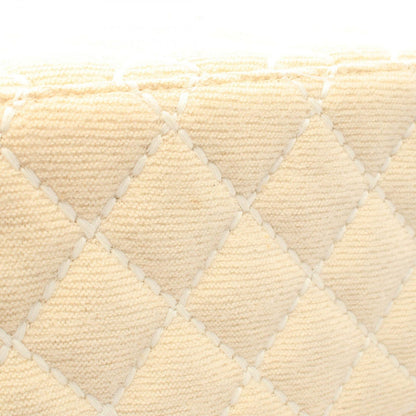 Chanel Handbag Wild Stitch Cream Canvas Quilted Chain Handle Vanity Bag — view 7